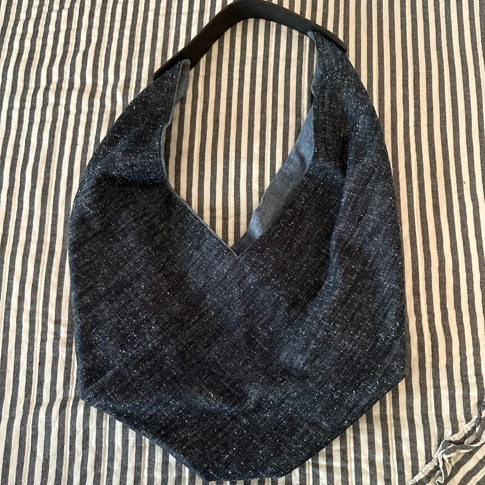 Denim shoulder bag